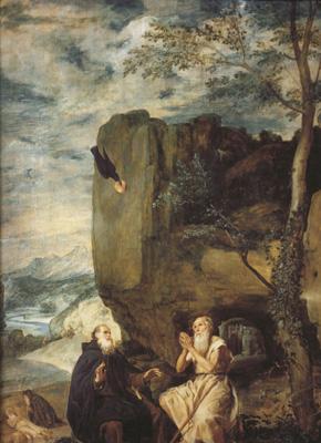 Diego Velazquez St Anthony Abbot and St.paul the Hermit (df01)